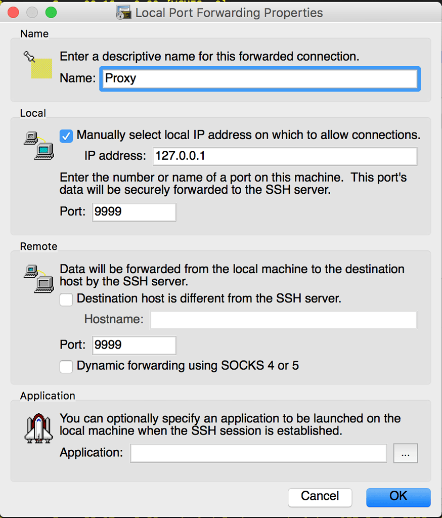 Creating a SSH Tunnel for mavlink communications Flight stack