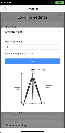 Antenna height in Logging