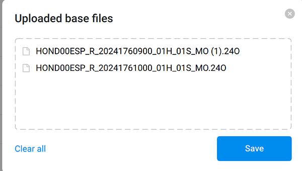 Uploaded base files