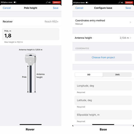 Setting antenna height