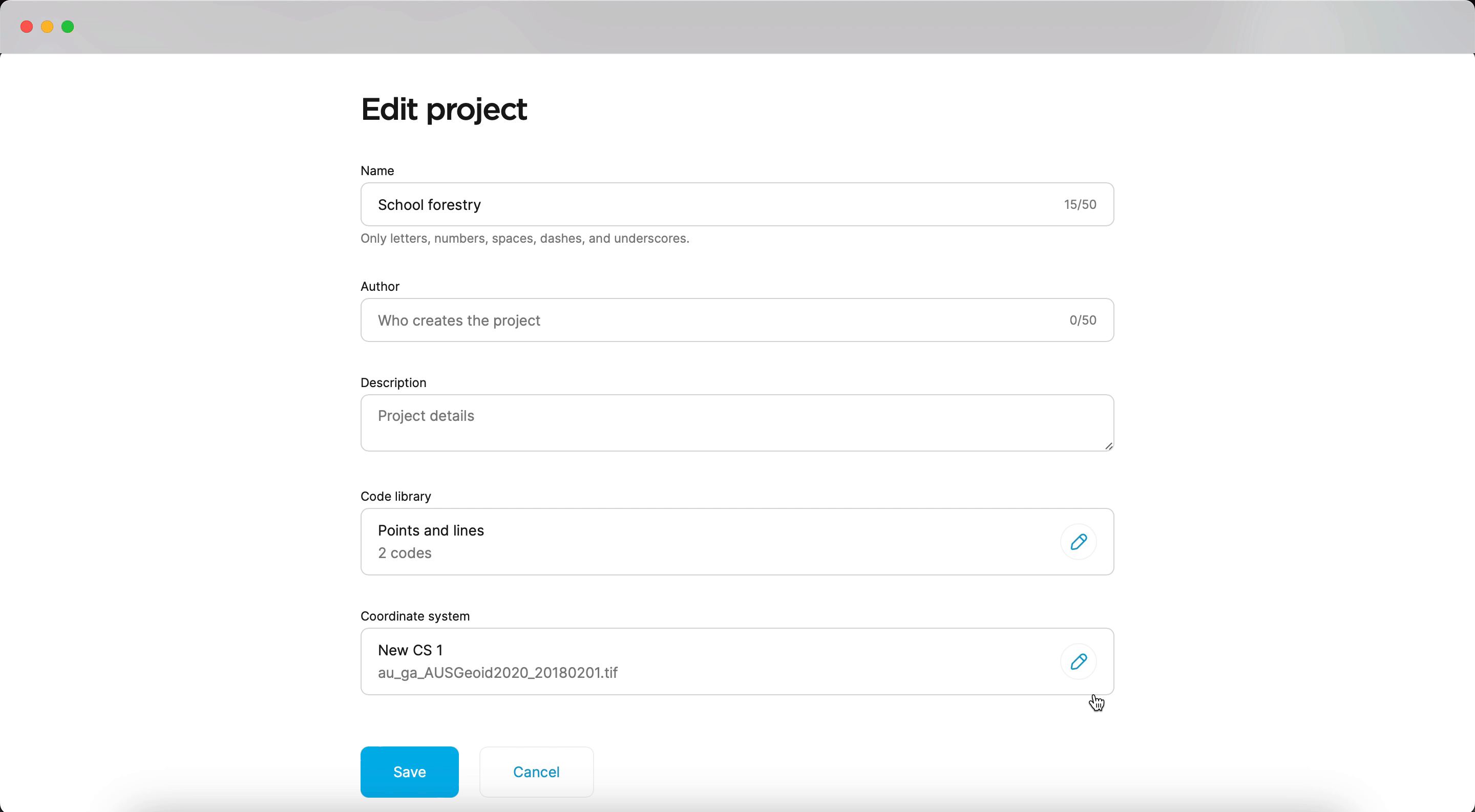 editing custom cs from project