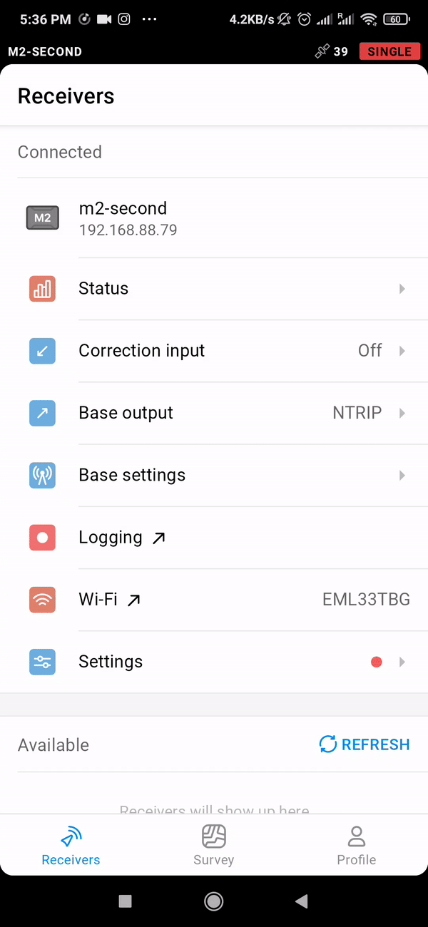 NMEA settings screencast